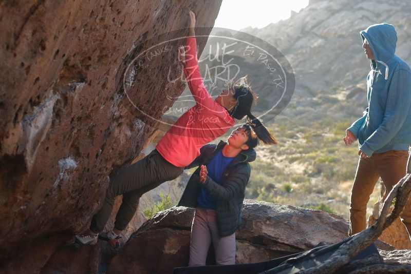 Bouldering in Hueco Tanks on 12/15/2019 with Blue Lizard Climbing and Yoga

Filename: SRM_20191215_1642420.jpg
Aperture: f/4.0
Shutter Speed: 1/250
Body: Canon EOS-1D Mark II
Lens: Canon EF 50mm f/1.8 II