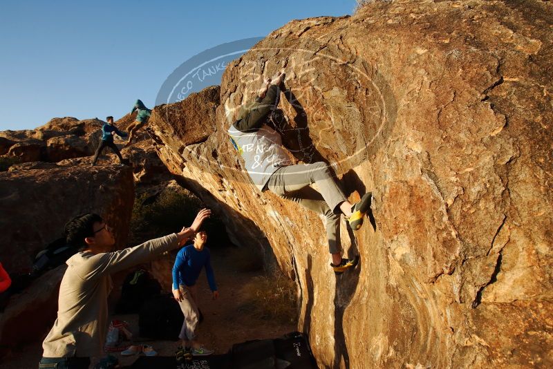 Bouldering in Hueco Tanks on 12/15/2019 with Blue Lizard Climbing and Yoga

Filename: SRM_20191215_1738030.jpg
Aperture: f/7.1
Shutter Speed: 1/250
Body: Canon EOS-1D Mark II
Lens: Canon EF 16-35mm f/2.8 L