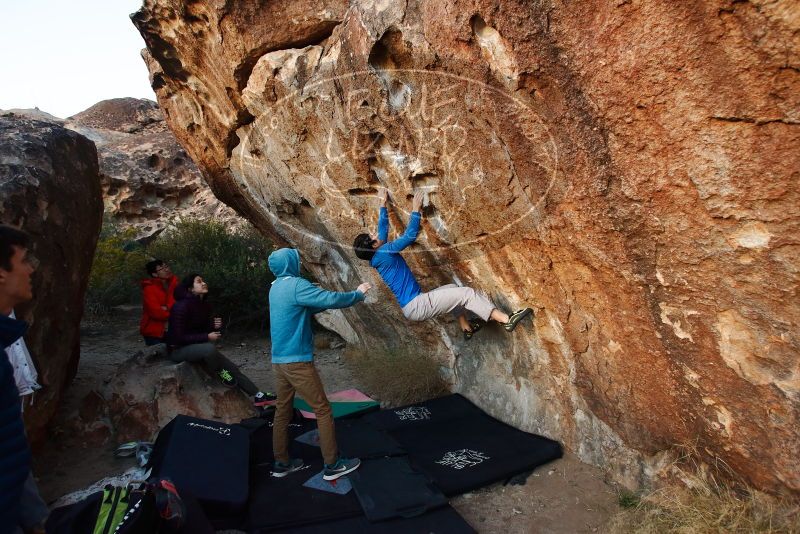 Bouldering in Hueco Tanks on 12/15/2019 with Blue Lizard Climbing and Yoga

Filename: SRM_20191215_1755240.jpg
Aperture: f/4.5
Shutter Speed: 1/250
Body: Canon EOS-1D Mark II
Lens: Canon EF 16-35mm f/2.8 L