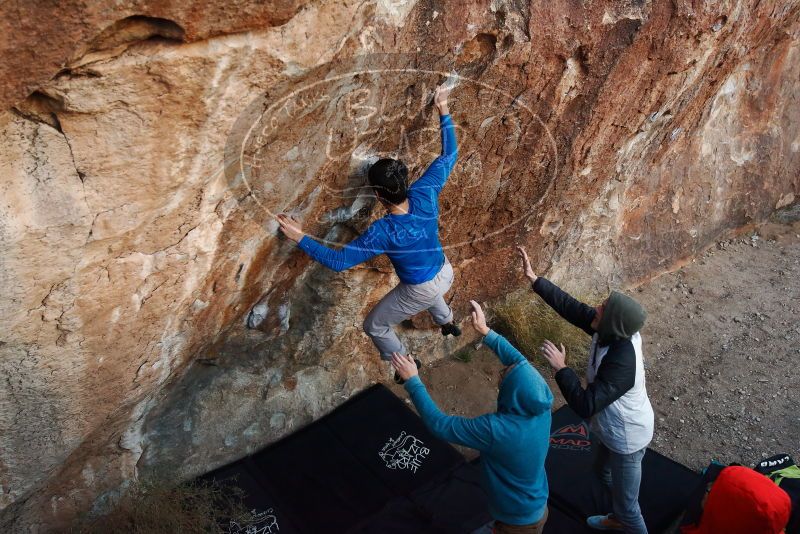 Bouldering in Hueco Tanks on 12/15/2019 with Blue Lizard Climbing and Yoga

Filename: SRM_20191215_1805001.jpg
Aperture: f/4.5
Shutter Speed: 1/250
Body: Canon EOS-1D Mark II
Lens: Canon EF 16-35mm f/2.8 L