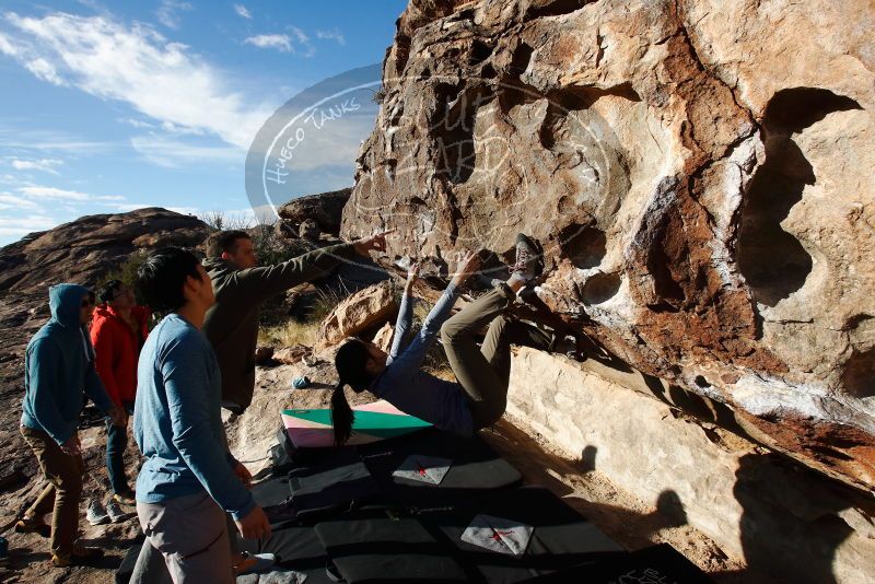 Bouldering in Hueco Tanks on 12/16/2019 with Blue Lizard Climbing and Yoga

Filename: SRM_20191216_1017240.jpg
Aperture: f/8.0
Shutter Speed: 1/500
Body: Canon EOS-1D Mark II
Lens: Canon EF 16-35mm f/2.8 L