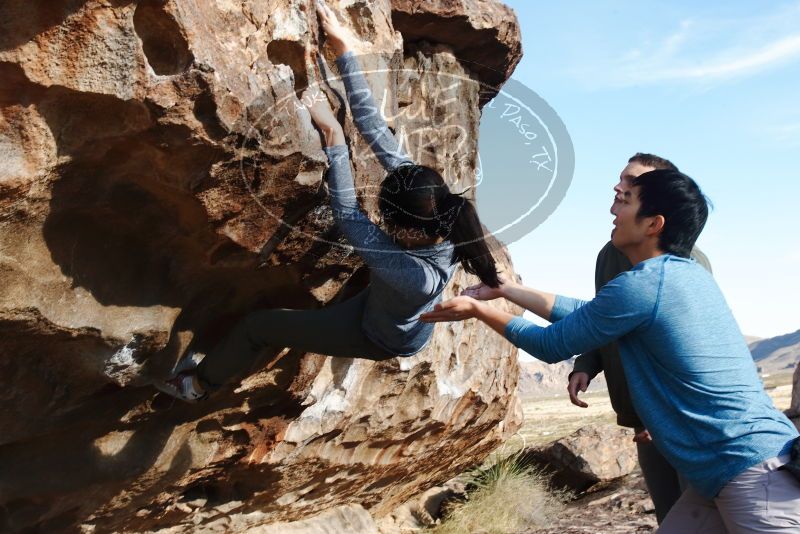 Bouldering in Hueco Tanks on 12/16/2019 with Blue Lizard Climbing and Yoga

Filename: SRM_20191216_1022510.jpg
Aperture: f/8.0
Shutter Speed: 1/200
Body: Canon EOS-1D Mark II
Lens: Canon EF 16-35mm f/2.8 L