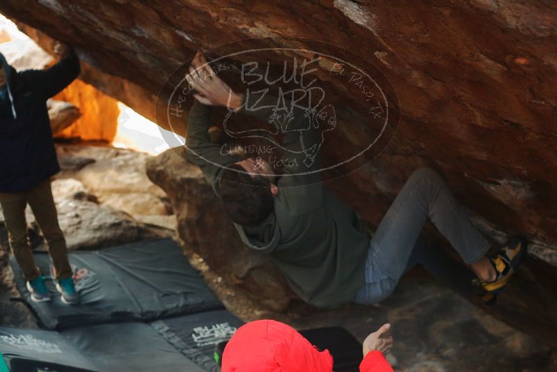 Bouldering in Hueco Tanks on 12/16/2019 with Blue Lizard Climbing and Yoga

Filename: SRM_20191216_1137040.jpg
Aperture: f/3.5
Shutter Speed: 1/200
Body: Canon EOS-1D Mark II
Lens: Canon EF 50mm f/1.8 II