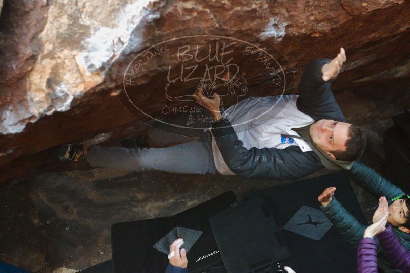 Bouldering in Hueco Tanks on 12/16/2019 with Blue Lizard Climbing and Yoga

Filename: SRM_20191216_1147020.jpg
Aperture: f/3.2
Shutter Speed: 1/250
Body: Canon EOS-1D Mark II
Lens: Canon EF 50mm f/1.8 II