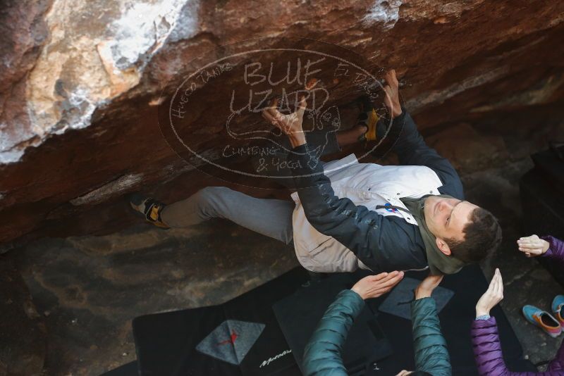 Bouldering in Hueco Tanks on 12/16/2019 with Blue Lizard Climbing and Yoga

Filename: SRM_20191216_1150460.jpg
Aperture: f/3.2
Shutter Speed: 1/250
Body: Canon EOS-1D Mark II
Lens: Canon EF 50mm f/1.8 II