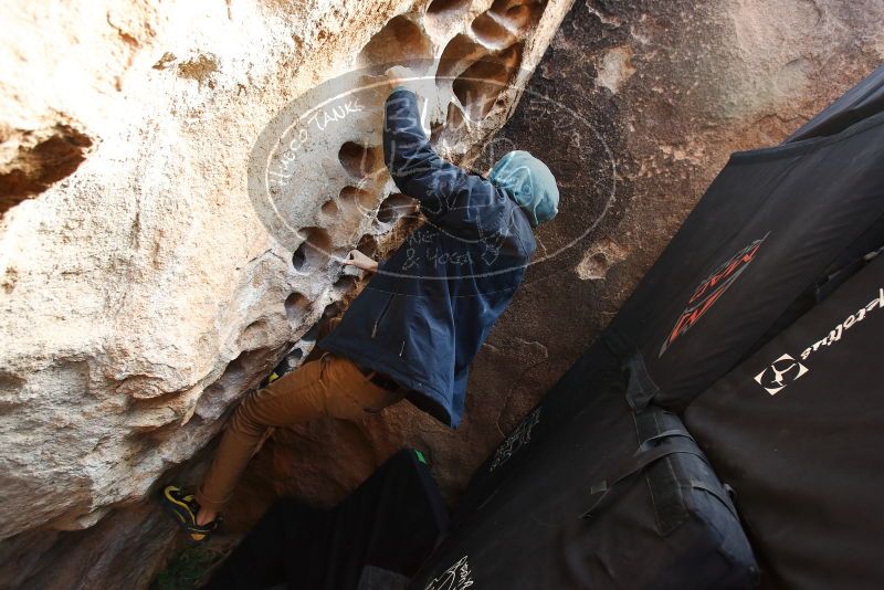 Bouldering in Hueco Tanks on 12/16/2019 with Blue Lizard Climbing and Yoga

Filename: SRM_20191216_1537290.jpg
Aperture: f/4.0
Shutter Speed: 1/250
Body: Canon EOS-1D Mark II
Lens: Canon EF 16-35mm f/2.8 L