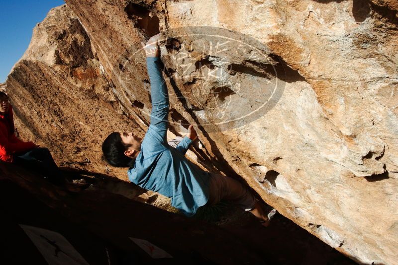 Bouldering in Hueco Tanks on 12/16/2019 with Blue Lizard Climbing and Yoga

Filename: SRM_20191216_1551270.jpg
Aperture: f/18.0
Shutter Speed: 1/250
Body: Canon EOS-1D Mark II
Lens: Canon EF 16-35mm f/2.8 L