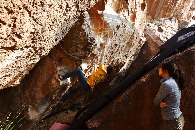 Bouldering in Hueco Tanks on 12/16/2019 with Blue Lizard Climbing and Yoga

Filename: SRM_20191216_1614070.jpg
Aperture: f/6.3
Shutter Speed: 1/320
Body: Canon EOS-1D Mark II
Lens: Canon EF 16-35mm f/2.8 L