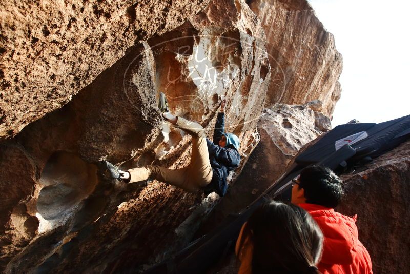 Bouldering in Hueco Tanks on 12/16/2019 with Blue Lizard Climbing and Yoga

Filename: SRM_20191216_1621560.jpg
Aperture: f/6.3
Shutter Speed: 1/250
Body: Canon EOS-1D Mark II
Lens: Canon EF 16-35mm f/2.8 L