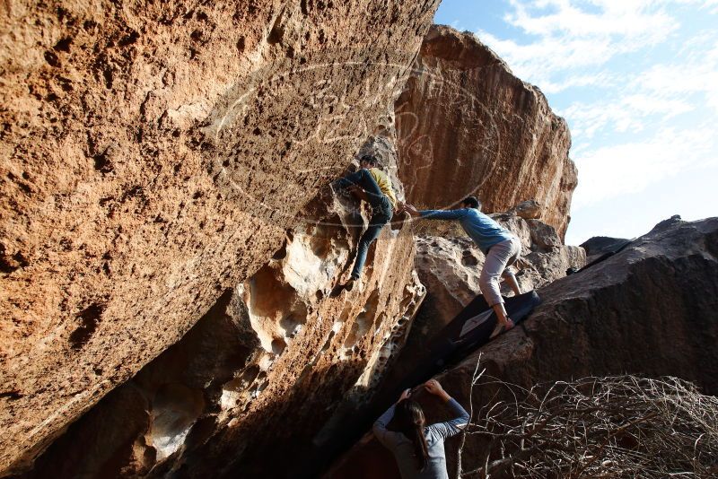 Bouldering in Hueco Tanks on 12/16/2019 with Blue Lizard Climbing and Yoga

Filename: SRM_20191216_1625530.jpg
Aperture: f/9.0
Shutter Speed: 1/250
Body: Canon EOS-1D Mark II
Lens: Canon EF 16-35mm f/2.8 L