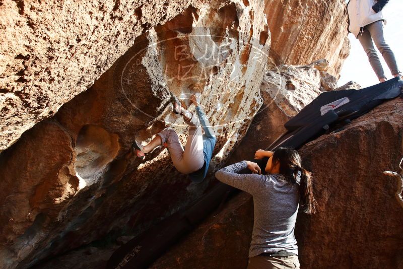 Bouldering in Hueco Tanks on 12/16/2019 with Blue Lizard Climbing and Yoga

Filename: SRM_20191216_1627580.jpg
Aperture: f/7.1
Shutter Speed: 1/250
Body: Canon EOS-1D Mark II
Lens: Canon EF 16-35mm f/2.8 L