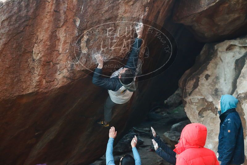 Bouldering in Hueco Tanks on 12/16/2019 with Blue Lizard Climbing and Yoga

Filename: SRM_20191216_1756590.jpg
Aperture: f/2.8
Shutter Speed: 1/250
Body: Canon EOS-1D Mark II
Lens: Canon EF 50mm f/1.8 II