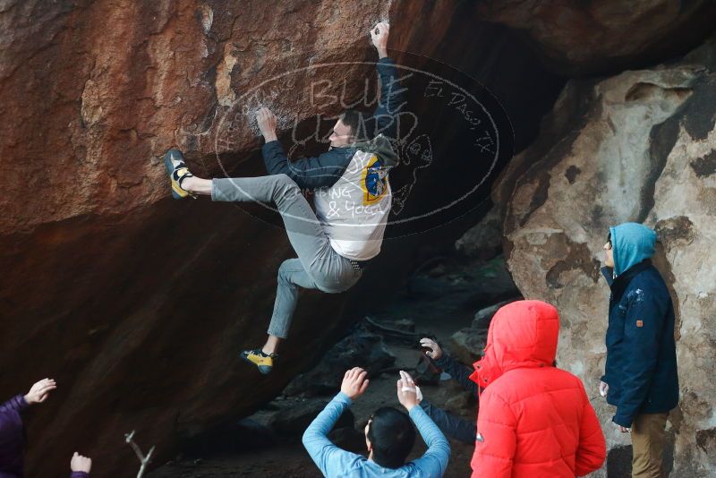 Bouldering in Hueco Tanks on 12/16/2019 with Blue Lizard Climbing and Yoga

Filename: SRM_20191216_1757050.jpg
Aperture: f/3.5
Shutter Speed: 1/250
Body: Canon EOS-1D Mark II
Lens: Canon EF 50mm f/1.8 II