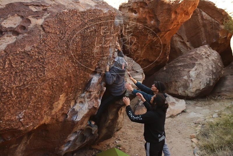 Bouldering in Hueco Tanks on 12/19/2019 with Blue Lizard Climbing and Yoga

Filename: SRM_20191219_1117540.jpg
Aperture: f/7.1
Shutter Speed: 1/250
Body: Canon EOS-1D Mark II
Lens: Canon EF 16-35mm f/2.8 L