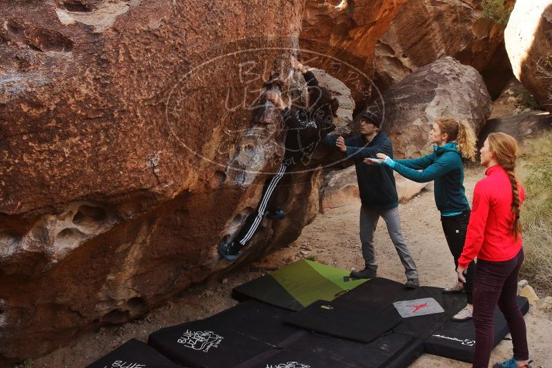 Bouldering in Hueco Tanks on 12/19/2019 with Blue Lizard Climbing and Yoga

Filename: SRM_20191219_1125050.jpg
Aperture: f/7.1
Shutter Speed: 1/250
Body: Canon EOS-1D Mark II
Lens: Canon EF 16-35mm f/2.8 L