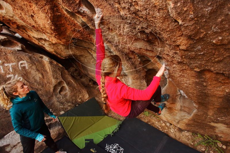 Bouldering in Hueco Tanks on 12/19/2019 with Blue Lizard Climbing and Yoga

Filename: SRM_20191219_1150080.jpg
Aperture: f/4.0
Shutter Speed: 1/250
Body: Canon EOS-1D Mark II
Lens: Canon EF 16-35mm f/2.8 L