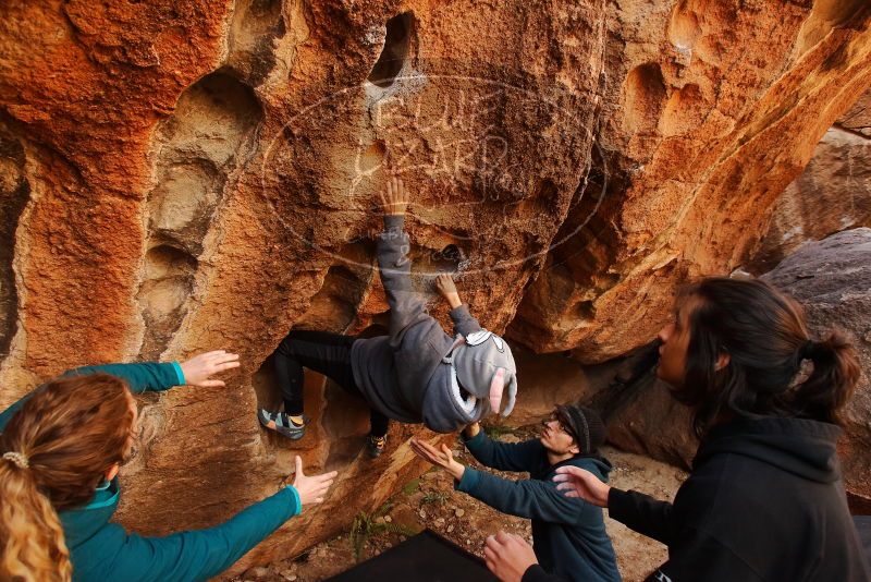 Bouldering in Hueco Tanks on 12/19/2019 with Blue Lizard Climbing and Yoga

Filename: SRM_20191219_1222570.jpg
Aperture: f/5.6
Shutter Speed: 1/200
Body: Canon EOS-1D Mark II
Lens: Canon EF 16-35mm f/2.8 L