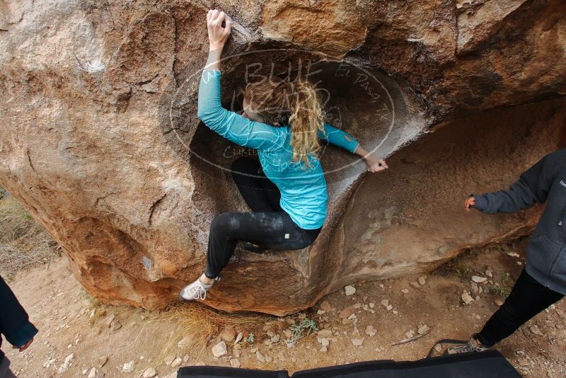 Bouldering in Hueco Tanks on 12/19/2019 with Blue Lizard Climbing and Yoga

Filename: SRM_20191219_1522250.jpg
Aperture: f/5.0
Shutter Speed: 1/250
Body: Canon EOS-1D Mark II
Lens: Canon EF 16-35mm f/2.8 L