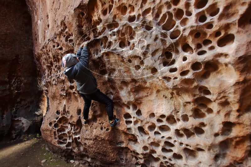 Bouldering in Hueco Tanks on 12/19/2019 with Blue Lizard Climbing and Yoga

Filename: SRM_20191219_1637010.jpg
Aperture: f/2.8
Shutter Speed: 1/100
Body: Canon EOS-1D Mark II
Lens: Canon EF 16-35mm f/2.8 L