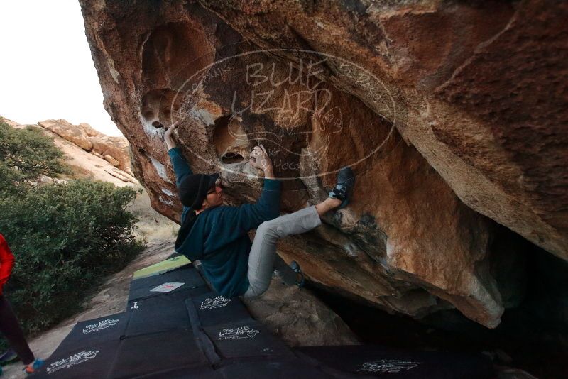 Bouldering in Hueco Tanks on 12/19/2019 with Blue Lizard Climbing and Yoga

Filename: SRM_20191219_1813480.jpg
Aperture: f/3.5
Shutter Speed: 1/250
Body: Canon EOS-1D Mark II
Lens: Canon EF 16-35mm f/2.8 L