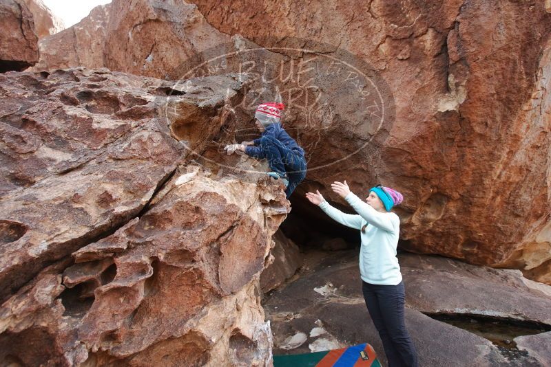 Bouldering in Hueco Tanks on 12/23/2019 with Blue Lizard Climbing and Yoga

Filename: SRM_20191223_1431140.jpg
Aperture: f/5.0
Shutter Speed: 1/250
Body: Canon EOS-1D Mark II
Lens: Canon EF 16-35mm f/2.8 L