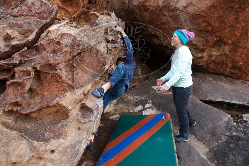 Bouldering in Hueco Tanks on 12/23/2019 with Blue Lizard Climbing and Yoga

Filename: SRM_20191223_1437090.jpg
Aperture: f/5.0
Shutter Speed: 1/250
Body: Canon EOS-1D Mark II
Lens: Canon EF 16-35mm f/2.8 L