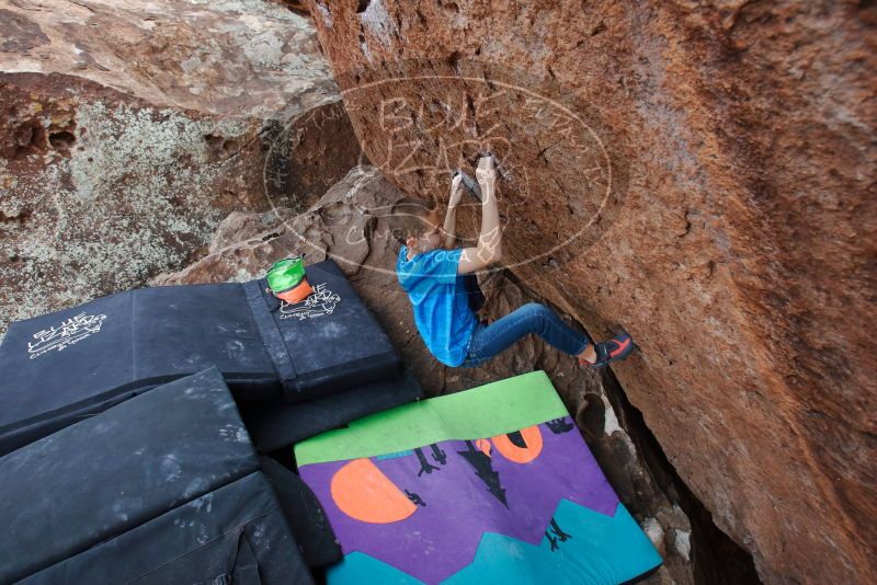 Bouldering in Hueco Tanks on 12/23/2019 with Blue Lizard Climbing and Yoga

Filename: SRM_20191223_1451060.jpg
Aperture: f/5.6
Shutter Speed: 1/250
Body: Canon EOS-1D Mark II
Lens: Canon EF 16-35mm f/2.8 L