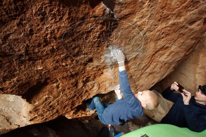 Bouldering in Hueco Tanks on 12/23/2019 with Blue Lizard Climbing and Yoga

Filename: SRM_20191223_1530450.jpg
Aperture: f/5.0
Shutter Speed: 1/250
Body: Canon EOS-1D Mark II
Lens: Canon EF 16-35mm f/2.8 L