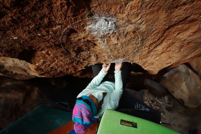 Bouldering in Hueco Tanks on 12/23/2019 with Blue Lizard Climbing and Yoga

Filename: SRM_20191223_1556040.jpg
Aperture: f/5.6
Shutter Speed: 1/250
Body: Canon EOS-1D Mark II
Lens: Canon EF 16-35mm f/2.8 L