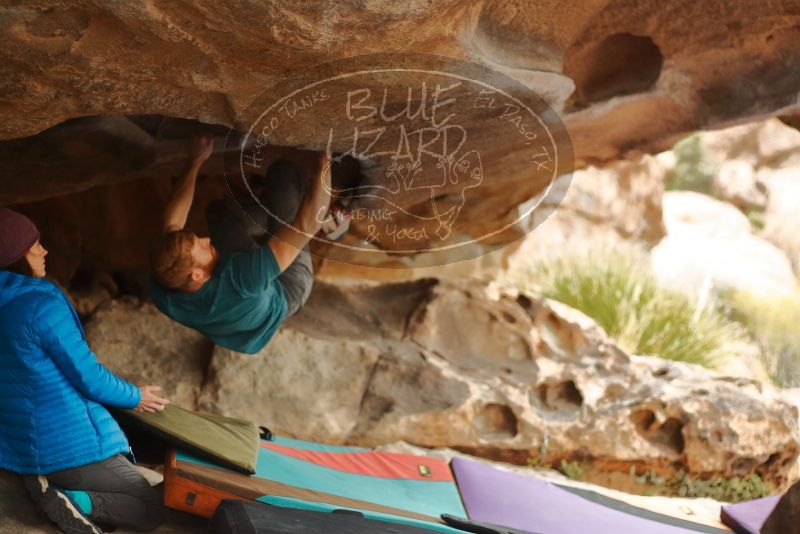 Bouldering in Hueco Tanks on 12/24/2019 with Blue Lizard Climbing and Yoga

Filename: SRM_20191224_1610540.jpg
Aperture: f/2.5
Shutter Speed: 1/200
Body: Canon EOS-1D Mark II
Lens: Canon EF 50mm f/1.8 II