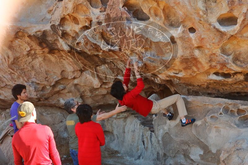 Bouldering in Hueco Tanks on 12/26/2019 with Blue Lizard Climbing and Yoga

Filename: SRM_20191226_1117530.jpg
Aperture: f/4.5
Shutter Speed: 1/250
Body: Canon EOS-1D Mark II
Lens: Canon EF 50mm f/1.8 II