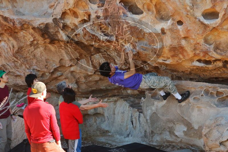 Bouldering in Hueco Tanks on 12/26/2019 with Blue Lizard Climbing and Yoga

Filename: SRM_20191226_1118410.jpg
Aperture: f/4.5
Shutter Speed: 1/250
Body: Canon EOS-1D Mark II
Lens: Canon EF 50mm f/1.8 II