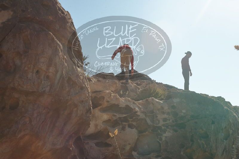 Bouldering in Hueco Tanks on 12/26/2019 with Blue Lizard Climbing and Yoga
Filename: SRM_20191226_1124420.jpg
Aperture: f/13.0
Shutter Speed: 1/250
Body: Canon EOS-1D Mark II
Lens: Canon EF 50mm f/1.8 II