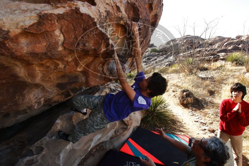 Bouldering in Hueco Tanks on 12/26/2019 with Blue Lizard Climbing and Yoga

Filename: SRM_20191226_1127400.jpg
Aperture: f/6.3
Shutter Speed: 1/500
Body: Canon EOS-1D Mark II
Lens: Canon EF 16-35mm f/2.8 L