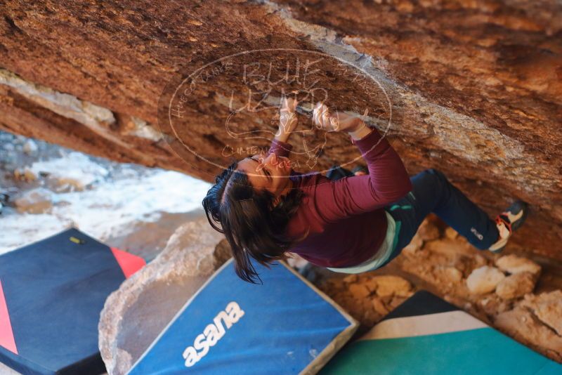 Bouldering in Hueco Tanks on 12/26/2019 with Blue Lizard Climbing and Yoga

Filename: SRM_20191226_1750500.jpg
Aperture: f/2.5
Shutter Speed: 1/250
Body: Canon EOS-1D Mark II
Lens: Canon EF 50mm f/1.8 II