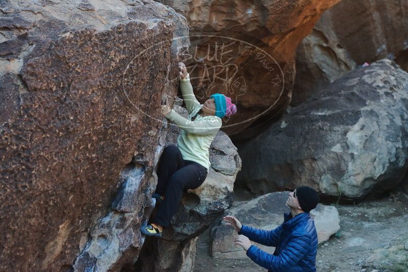 Bouldering in Hueco Tanks on 12/27/2019 with Blue Lizard Climbing and Yoga

Filename: SRM_20191227_1033540.jpg
Aperture: f/4.5
Shutter Speed: 1/320
Body: Canon EOS-1D Mark II
Lens: Canon EF 50mm f/1.8 II