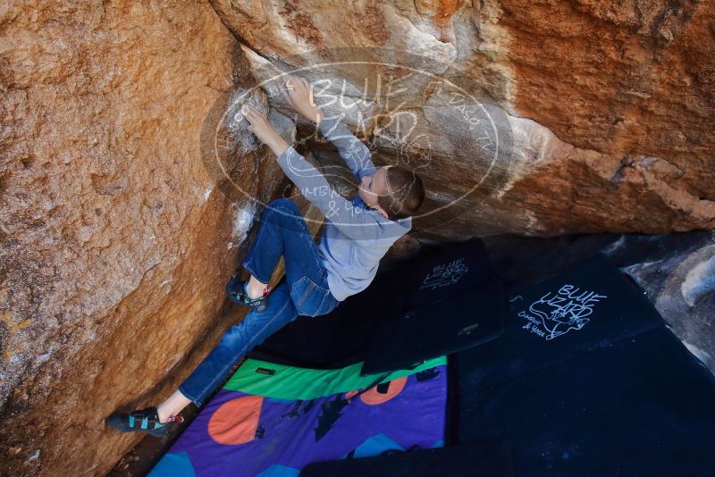 Bouldering in Hueco Tanks on 12/27/2019 with Blue Lizard Climbing and Yoga

Filename: SRM_20191227_1048040.jpg
Aperture: f/5.6
Shutter Speed: 1/250
Body: Canon EOS-1D Mark II
Lens: Canon EF 16-35mm f/2.8 L