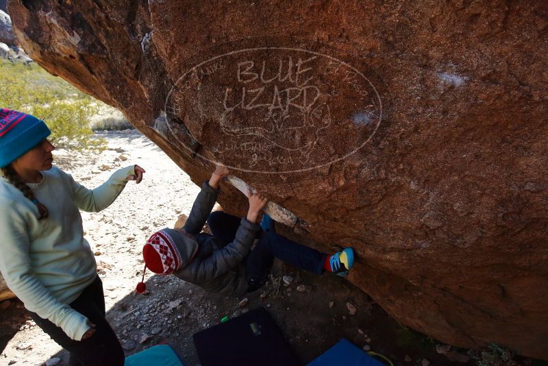 Bouldering in Hueco Tanks on 12/27/2019 with Blue Lizard Climbing and Yoga

Filename: SRM_20191227_1102580.jpg
Aperture: f/8.0
Shutter Speed: 1/400
Body: Canon EOS-1D Mark II
Lens: Canon EF 16-35mm f/2.8 L