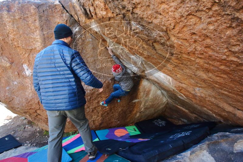 Bouldering in Hueco Tanks on 12/27/2019 with Blue Lizard Climbing and Yoga

Filename: SRM_20191227_1109540.jpg
Aperture: f/3.5
Shutter Speed: 1/250
Body: Canon EOS-1D Mark II
Lens: Canon EF 16-35mm f/2.8 L