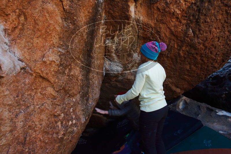 Bouldering in Hueco Tanks on 12/27/2019 with Blue Lizard Climbing and Yoga

Filename: SRM_20191227_1113560.jpg
Aperture: f/8.0
Shutter Speed: 1/250
Body: Canon EOS-1D Mark II
Lens: Canon EF 16-35mm f/2.8 L