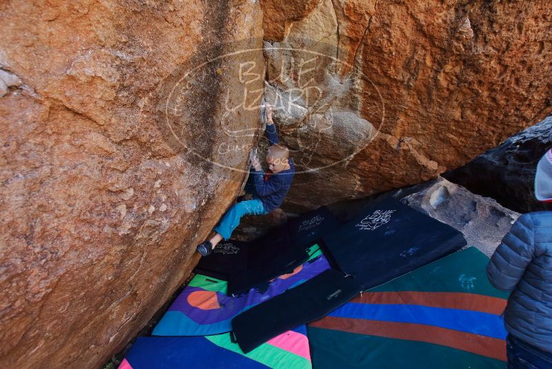 Bouldering in Hueco Tanks on 12/27/2019 with Blue Lizard Climbing and Yoga

Filename: SRM_20191227_1114250.jpg
Aperture: f/5.6
Shutter Speed: 1/250
Body: Canon EOS-1D Mark II
Lens: Canon EF 16-35mm f/2.8 L