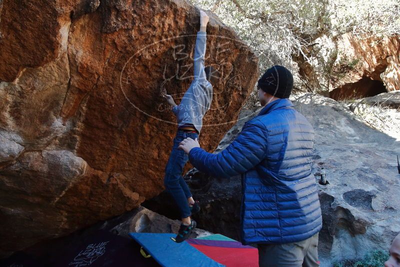 Bouldering in Hueco Tanks on 12/27/2019 with Blue Lizard Climbing and Yoga

Filename: SRM_20191227_1115370.jpg
Aperture: f/7.1
Shutter Speed: 1/250
Body: Canon EOS-1D Mark II
Lens: Canon EF 16-35mm f/2.8 L