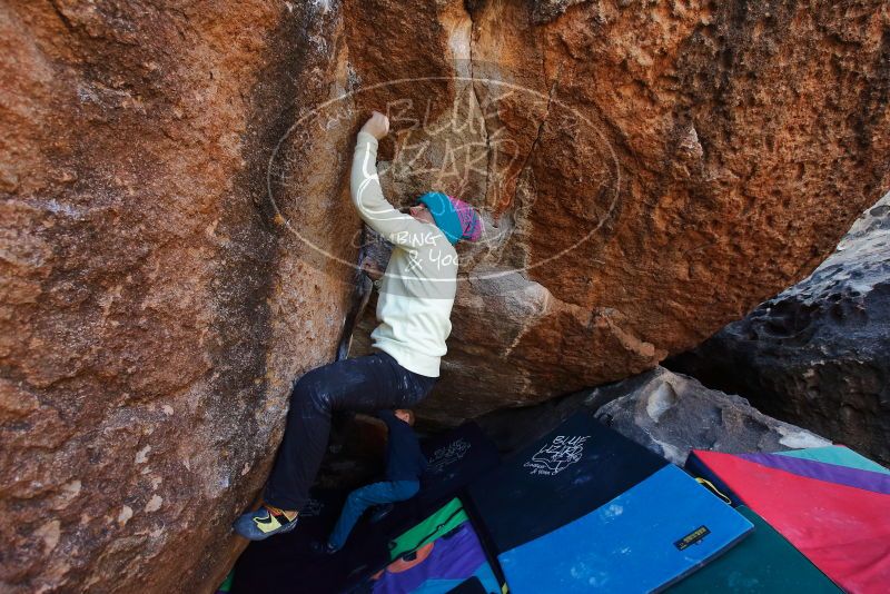 Bouldering in Hueco Tanks on 12/27/2019 with Blue Lizard Climbing and Yoga

Filename: SRM_20191227_1143350.jpg
Aperture: f/5.0
Shutter Speed: 1/250
Body: Canon EOS-1D Mark II
Lens: Canon EF 16-35mm f/2.8 L