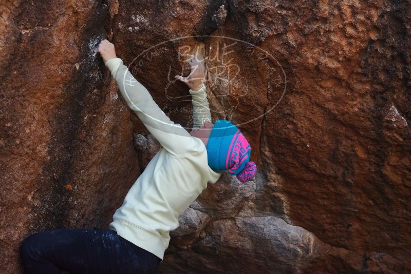 Bouldering in Hueco Tanks on 12/27/2019 with Blue Lizard Climbing and Yoga

Filename: SRM_20191227_1154500.jpg
Aperture: f/6.3
Shutter Speed: 1/320
Body: Canon EOS-1D Mark II
Lens: Canon EF 50mm f/1.8 II