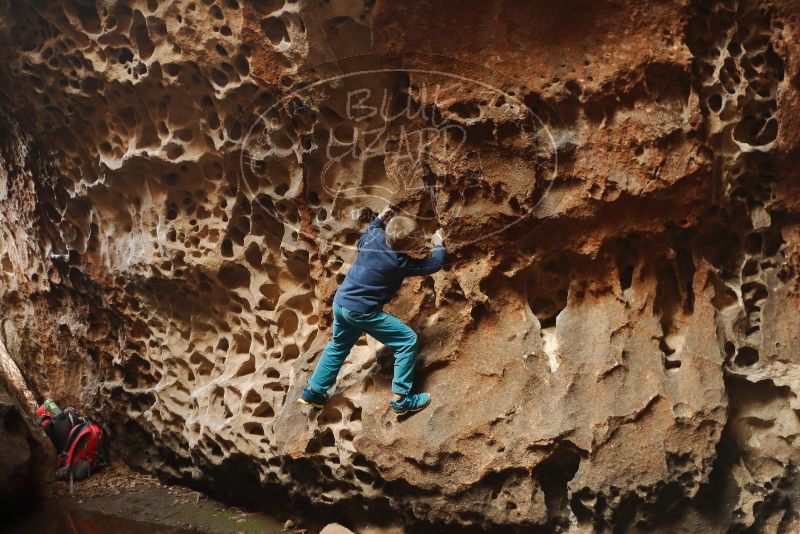 Bouldering in Hueco Tanks on 12/27/2019 with Blue Lizard Climbing and Yoga

Filename: SRM_20191227_1606160.jpg
Aperture: f/2.2
Shutter Speed: 1/200
Body: Canon EOS-1D Mark II
Lens: Canon EF 50mm f/1.8 II