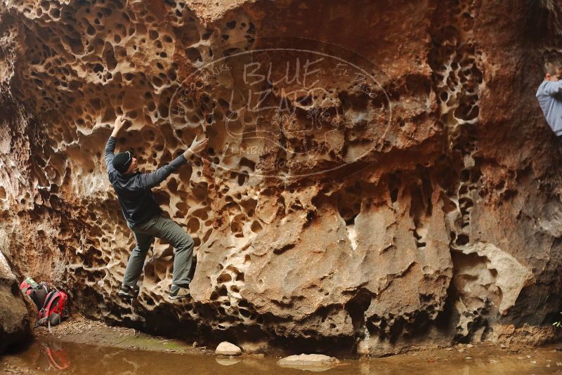 Bouldering in Hueco Tanks on 12/27/2019 with Blue Lizard Climbing and Yoga

Filename: SRM_20191227_1609210.jpg
Aperture: f/2.8
Shutter Speed: 1/125
Body: Canon EOS-1D Mark II
Lens: Canon EF 50mm f/1.8 II