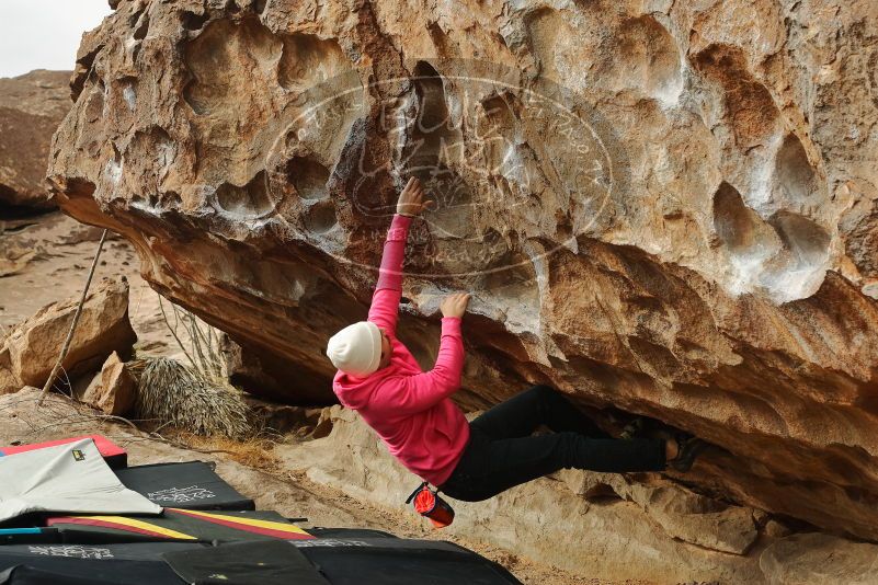 Bouldering in Hueco Tanks on 12/28/2019 with Blue Lizard Climbing and Yoga

Filename: SRM_20191228_1107470.jpg
Aperture: f/5.0
Shutter Speed: 1/250
Body: Canon EOS-1D Mark II
Lens: Canon EF 50mm f/1.8 II