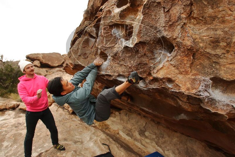 Bouldering in Hueco Tanks on 12/28/2019 with Blue Lizard Climbing and Yoga

Filename: SRM_20191228_1126190.jpg
Aperture: f/5.0
Shutter Speed: 1/400
Body: Canon EOS-1D Mark II
Lens: Canon EF 16-35mm f/2.8 L