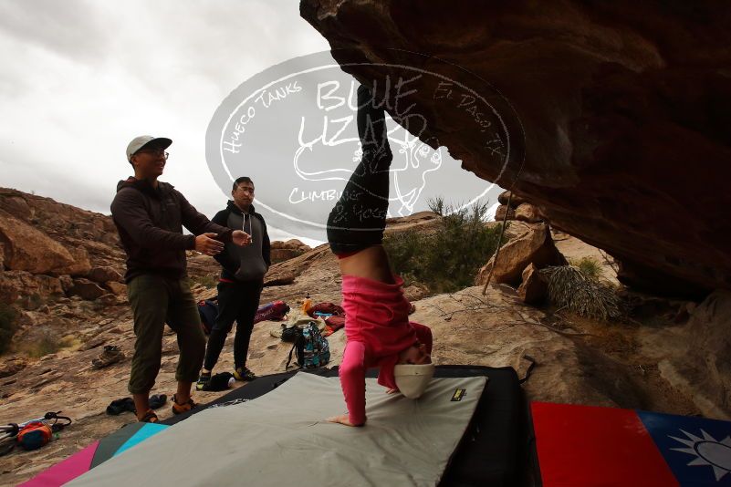 Bouldering in Hueco Tanks on 12/28/2019 with Blue Lizard Climbing and Yoga

Filename: SRM_20191228_1127100.jpg
Aperture: f/7.1
Shutter Speed: 1/400
Body: Canon EOS-1D Mark II
Lens: Canon EF 16-35mm f/2.8 L