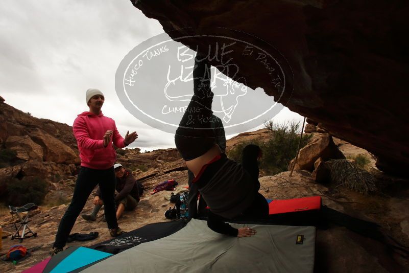 Bouldering in Hueco Tanks on 12/28/2019 with Blue Lizard Climbing and Yoga

Filename: SRM_20191228_1135440.jpg
Aperture: f/11.0
Shutter Speed: 1/250
Body: Canon EOS-1D Mark II
Lens: Canon EF 16-35mm f/2.8 L